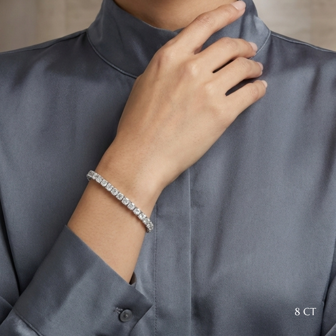 Classic Diamond Tennis Bracelet - White Gold