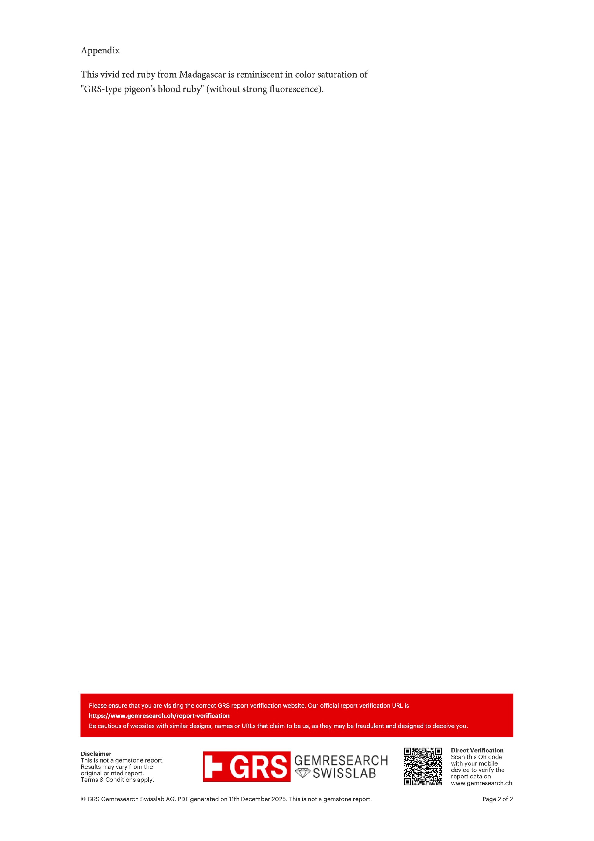 4.17 ct Red (Vivid) Ruby – Oval Cut – Heated – Madagascar