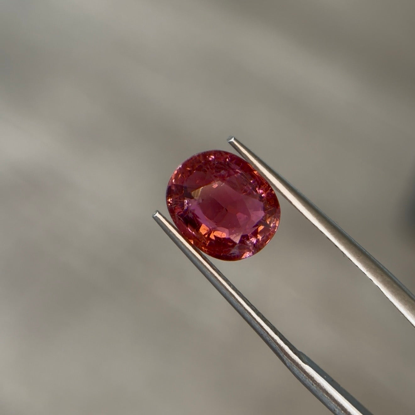 2.94 ct Natural Tourmaline (Rubellite) Purplish Pink – Cushion Cut – AIG Certified