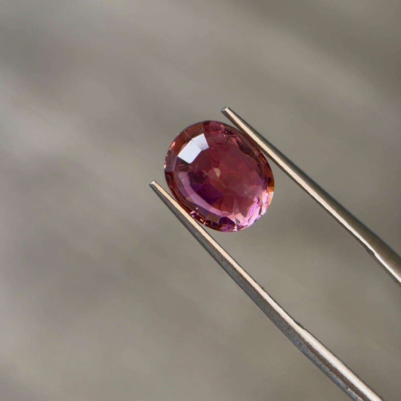 2.94 ct Natural Tourmaline (Rubellite) Purplish Pink – Cushion Cut – AIG Certified