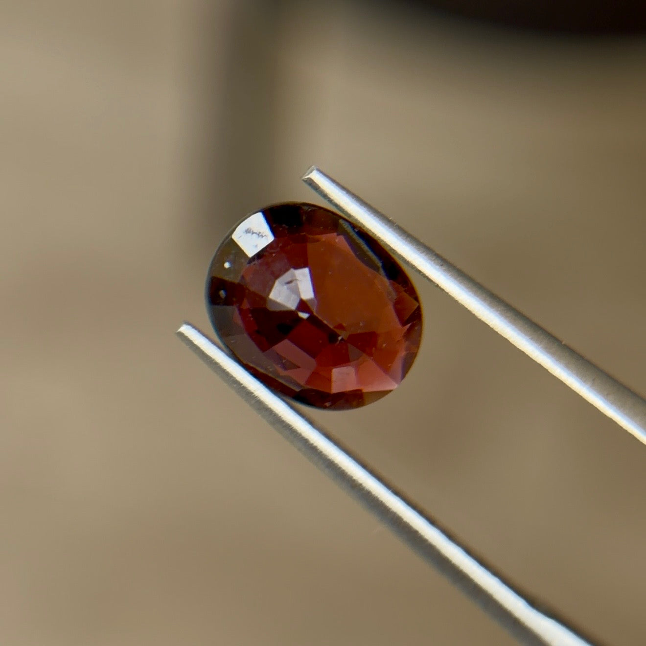 1.60 ct Natural Tourmaline Brownish Orange – Oval Cut – AIG Certified