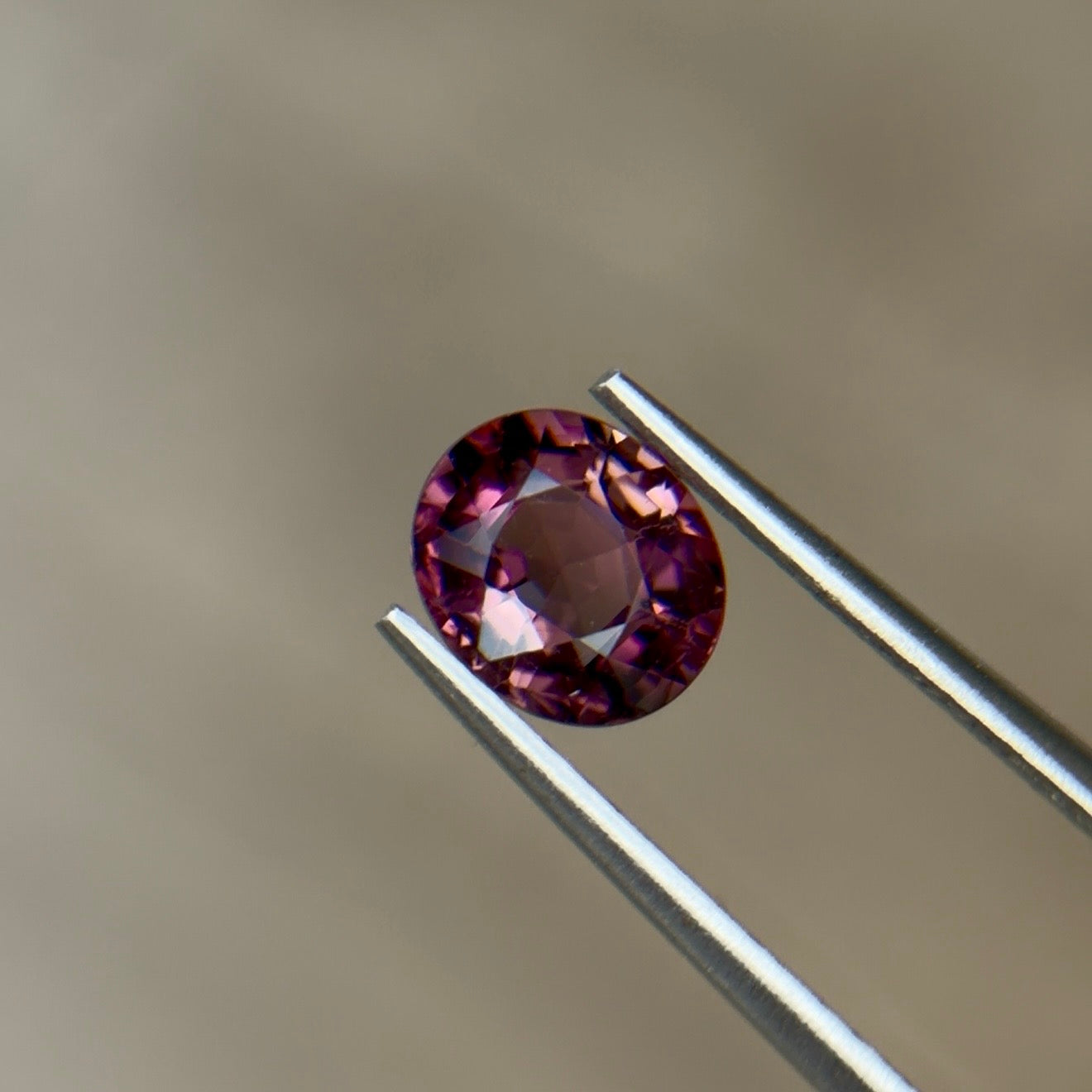 1.19 ct Natural Tourmaline (Rubellite) Purple Red – Oval Cut – AIG Certified