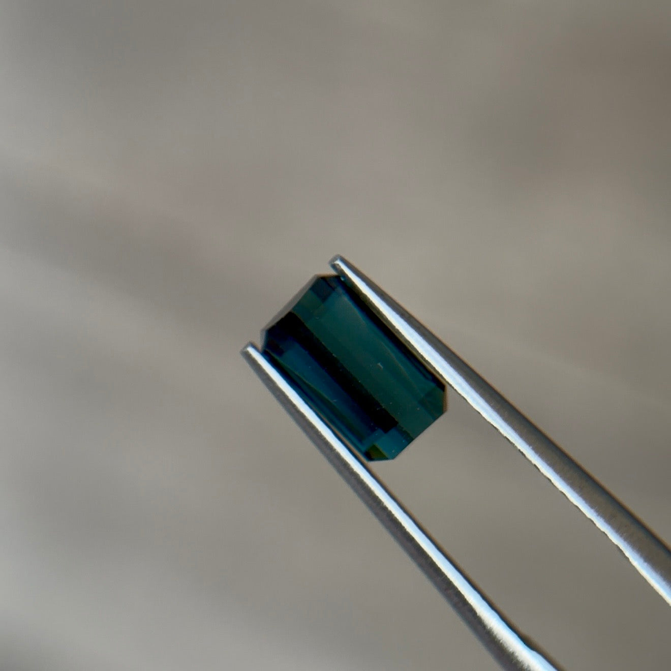 1.28 ct Natural Tourmaline (Indicolite) Greenish Blue – Emerald Cut – AIG Certified