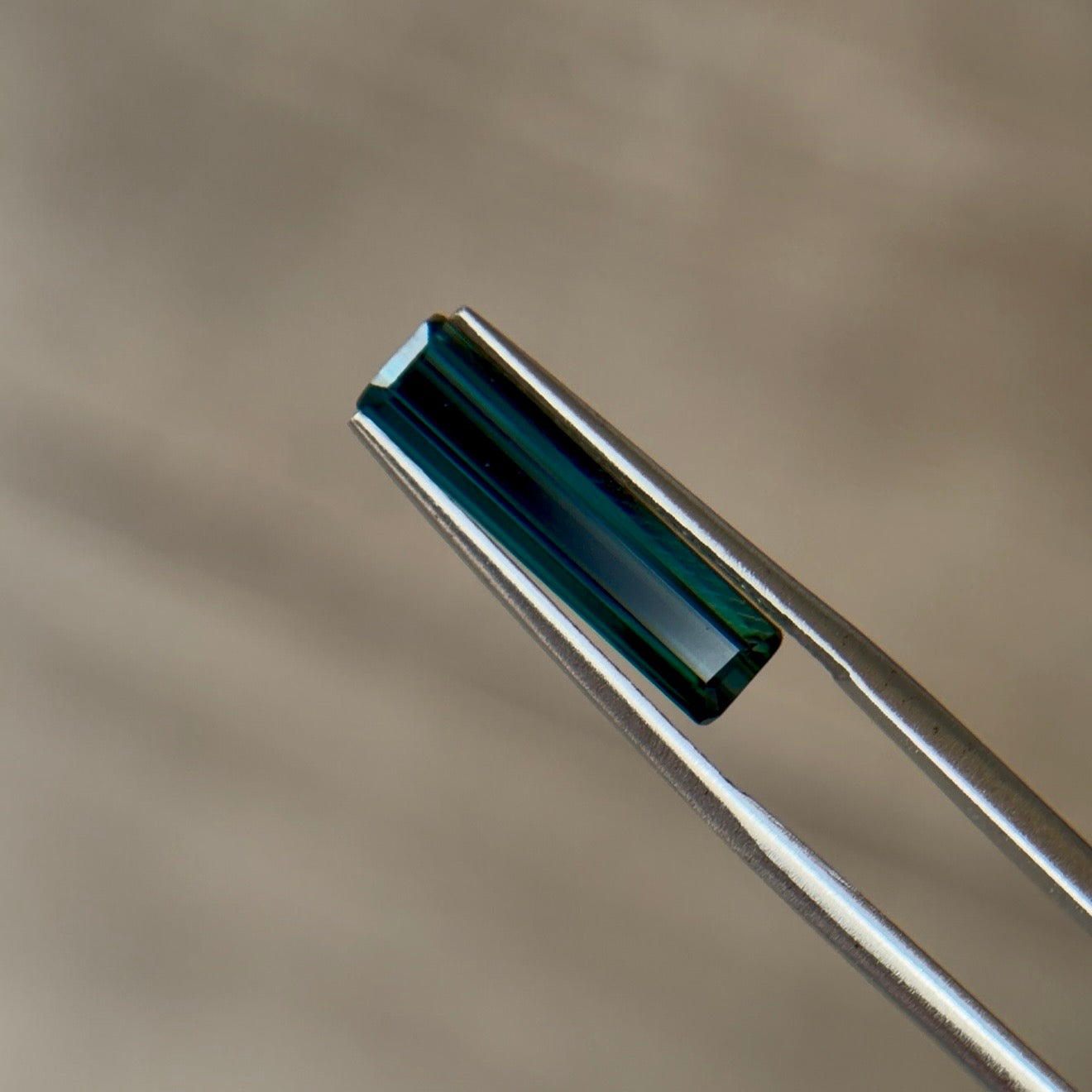 2.30 ct Natural Tourmaline (Indicolite) Greenish Blue – Emerald Cut – AIG Certified