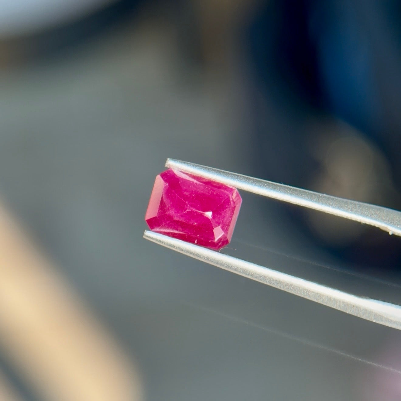 1.28 ct Natural Ruby Red Heated – Emerald Cut – Mozambique – AIG Certified