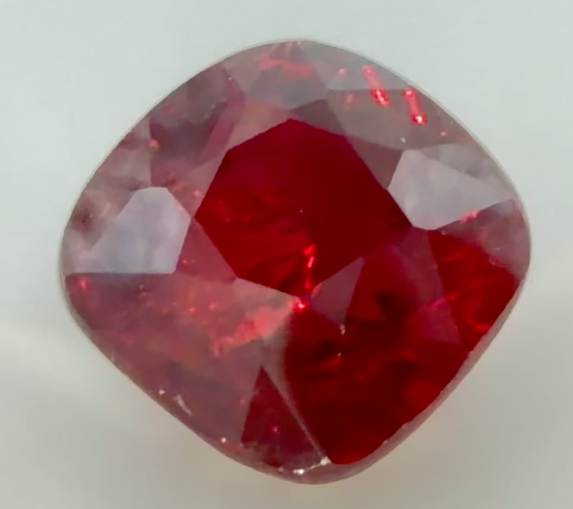 4.03 ct Red (Vivid to Deep) Ruby – Cushion Cut – Unheated – Mozambique