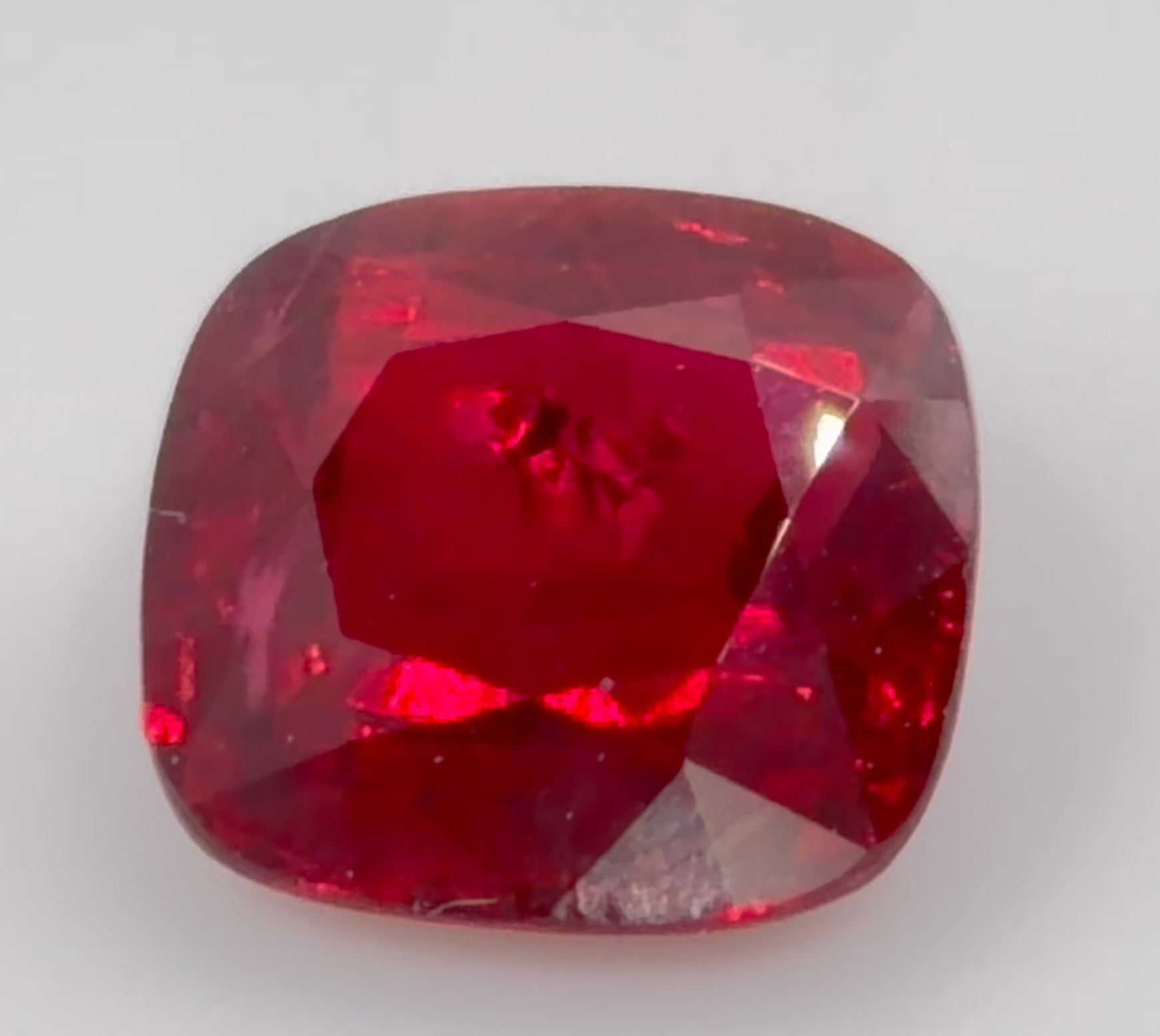 2.78 ct Red (Pigeon Blood) Ruby – Cushion Cut – Heated – Mozambique
