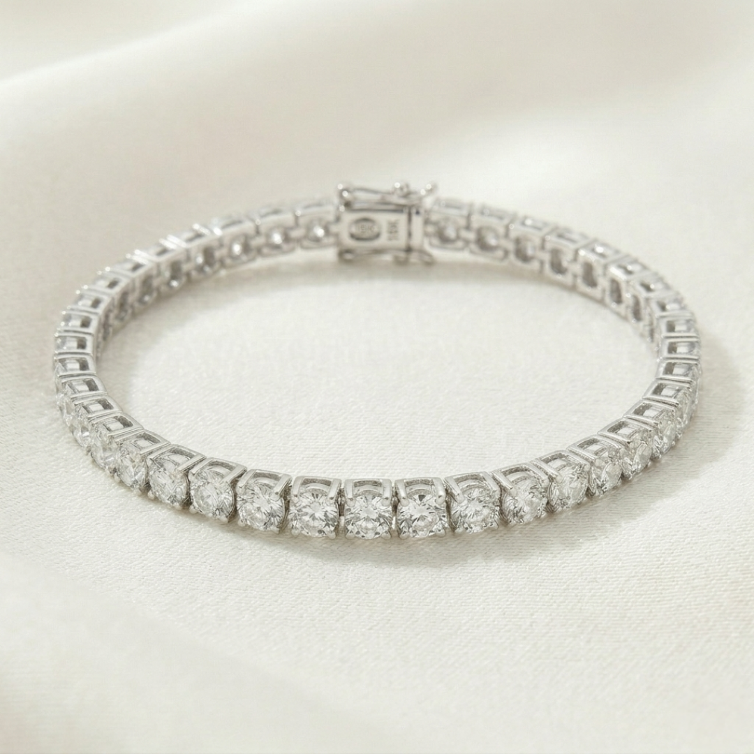 Classic Diamond Tennis Bracelet - White Gold