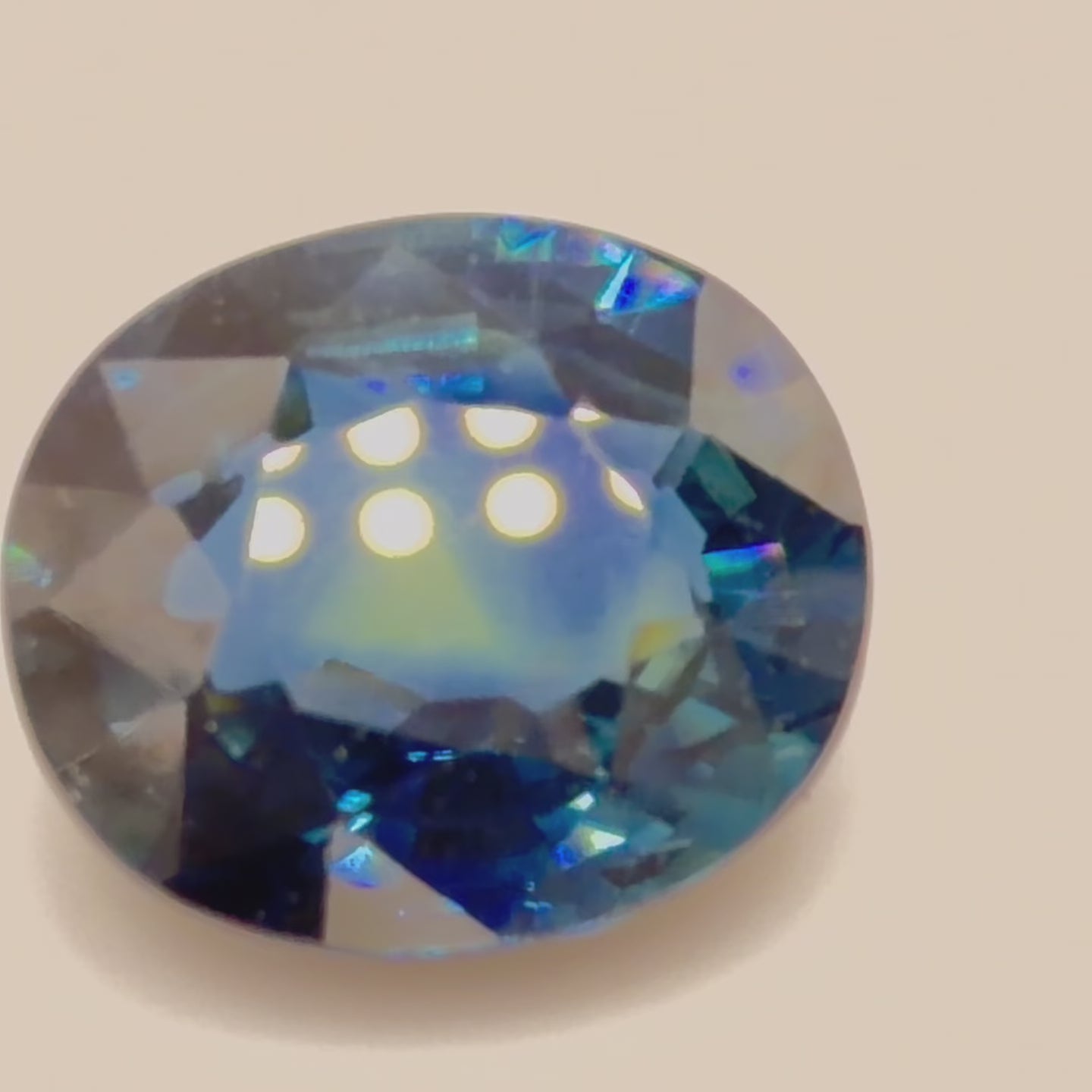 5.87 ct Blue (Indigo) Sapphire – Oval Cut – Untreated – Basalt Related