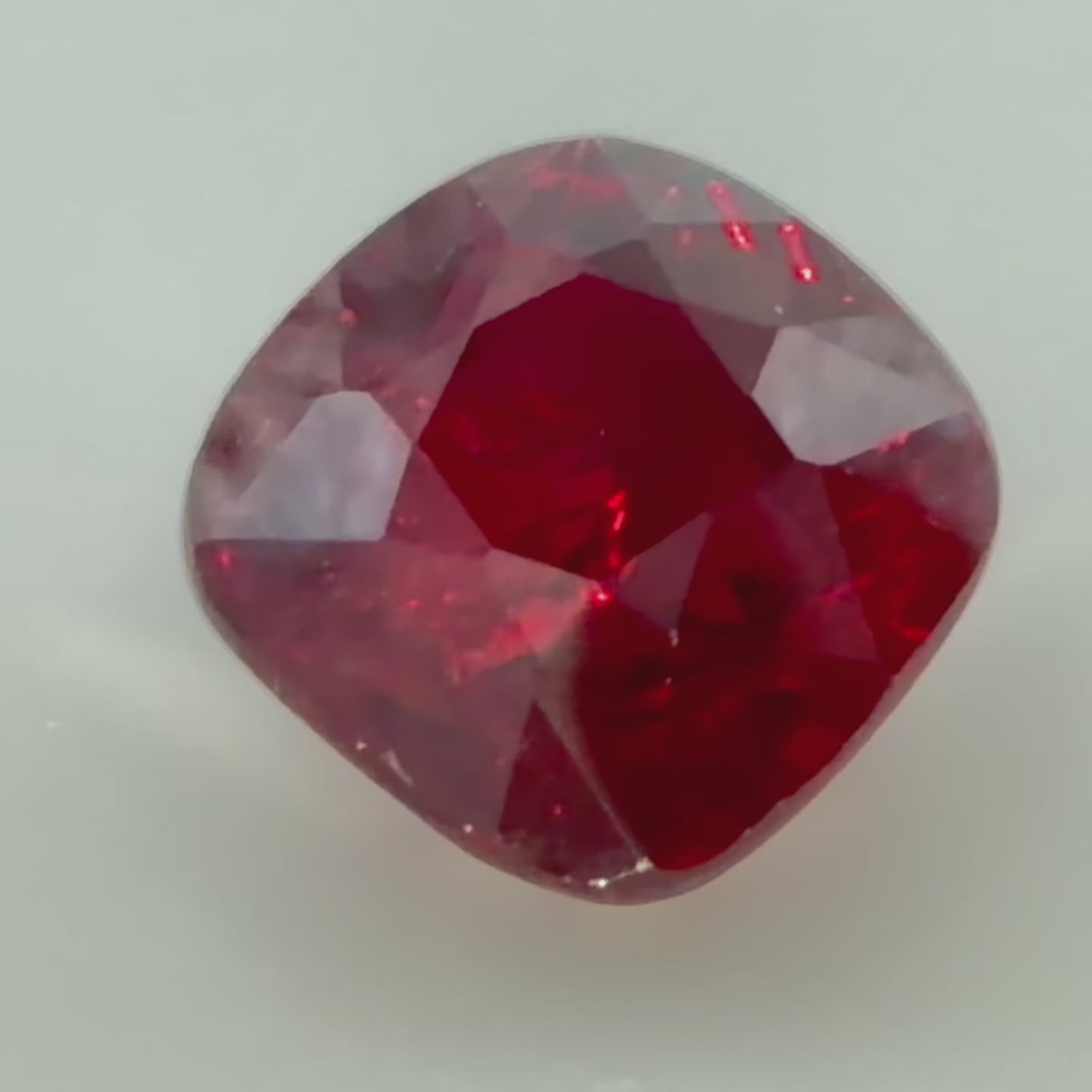 4.03 ct Red (Vivid to Deep) Ruby – Cushion Cut – Unheated – Mozambique