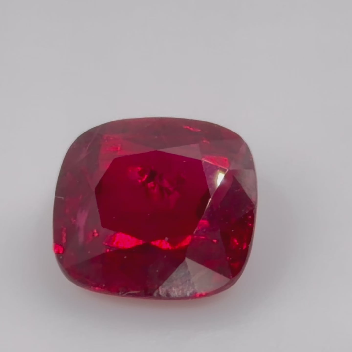 2.78 ct Red (Pigeon Blood) Ruby – Cushion Cut – Heated – Mozambique